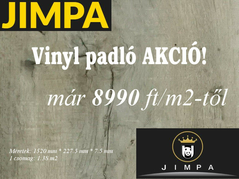 Jimpa vinyl padló akció Micorex tüzép, építőanyag kereskedelem Miskolc!