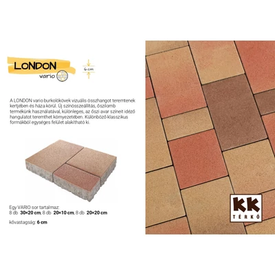 KK Kavics Beton London vario térkő