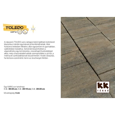 KK Kavics Beton Toledo vario térkő
